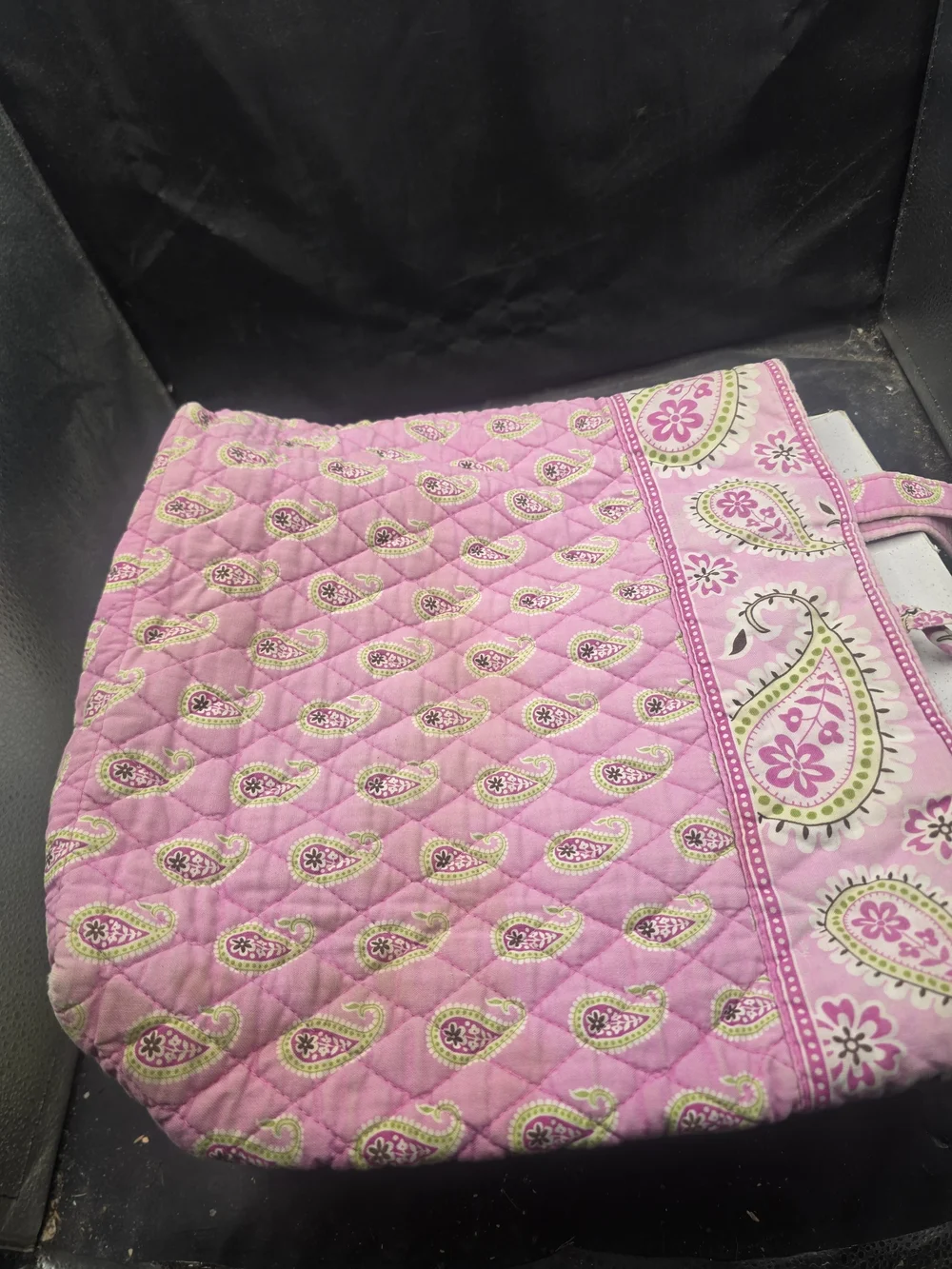 Vera Bradley Pink Paisley Quilted Cosmetic Bag